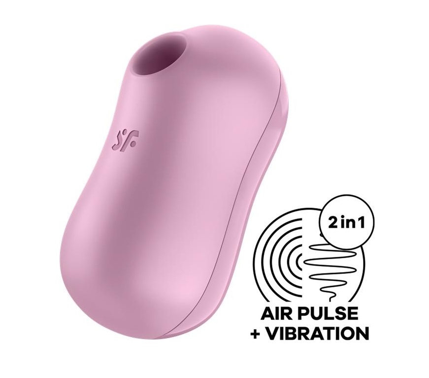 Stimulator Clitoris Cotton Candy Air Pulse+Vibration USb Silicon Lila