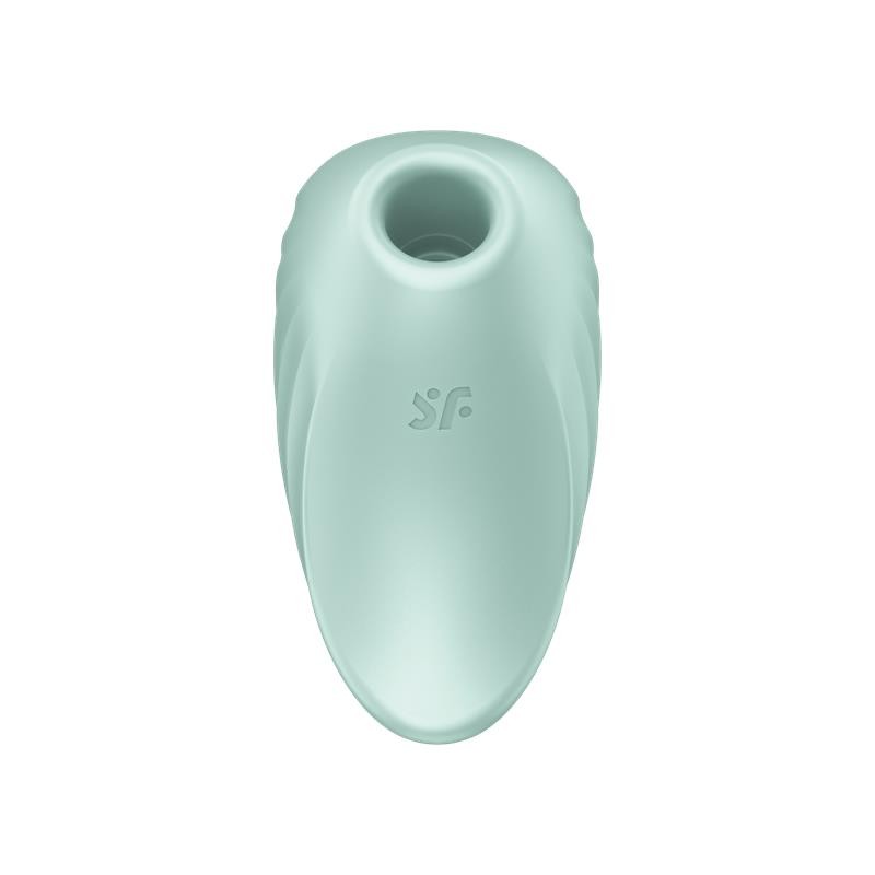 Stimulator Clitoris Pearl Diver Air Pulse+Vibration USB Silicon Verde, #2, Erotic24.ro