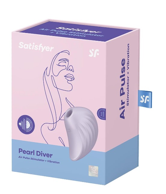Stimulator Clitoris Pearl Diver Air Pulse+Vibration USB Silicon Lila, #7, Erotic24.ro