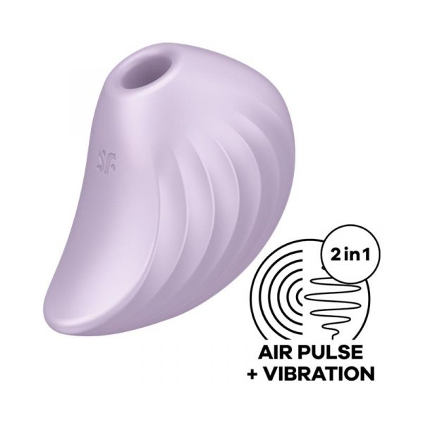 Stimulator Clitoris Pearl Diver Air Pulse+Vibration USB Silicon Lila, #1, Erotic24.ro