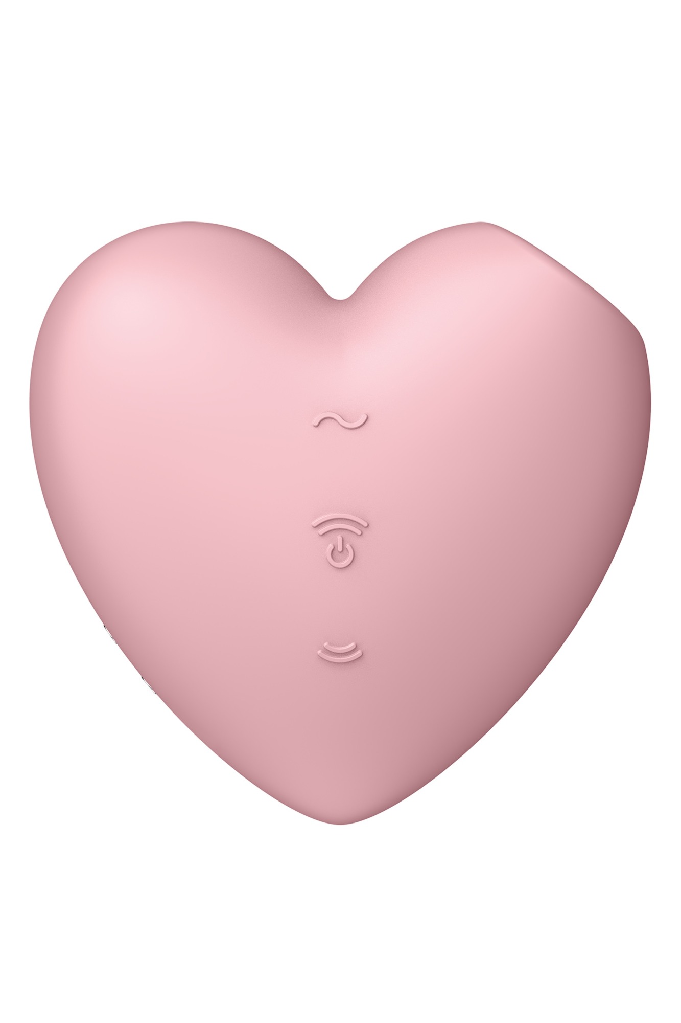 Stimulator Clitoris Cutie Heart Air Pulse Stimulator+Vibration, Silicon, USB, Roz, #5, Erotic24.ro