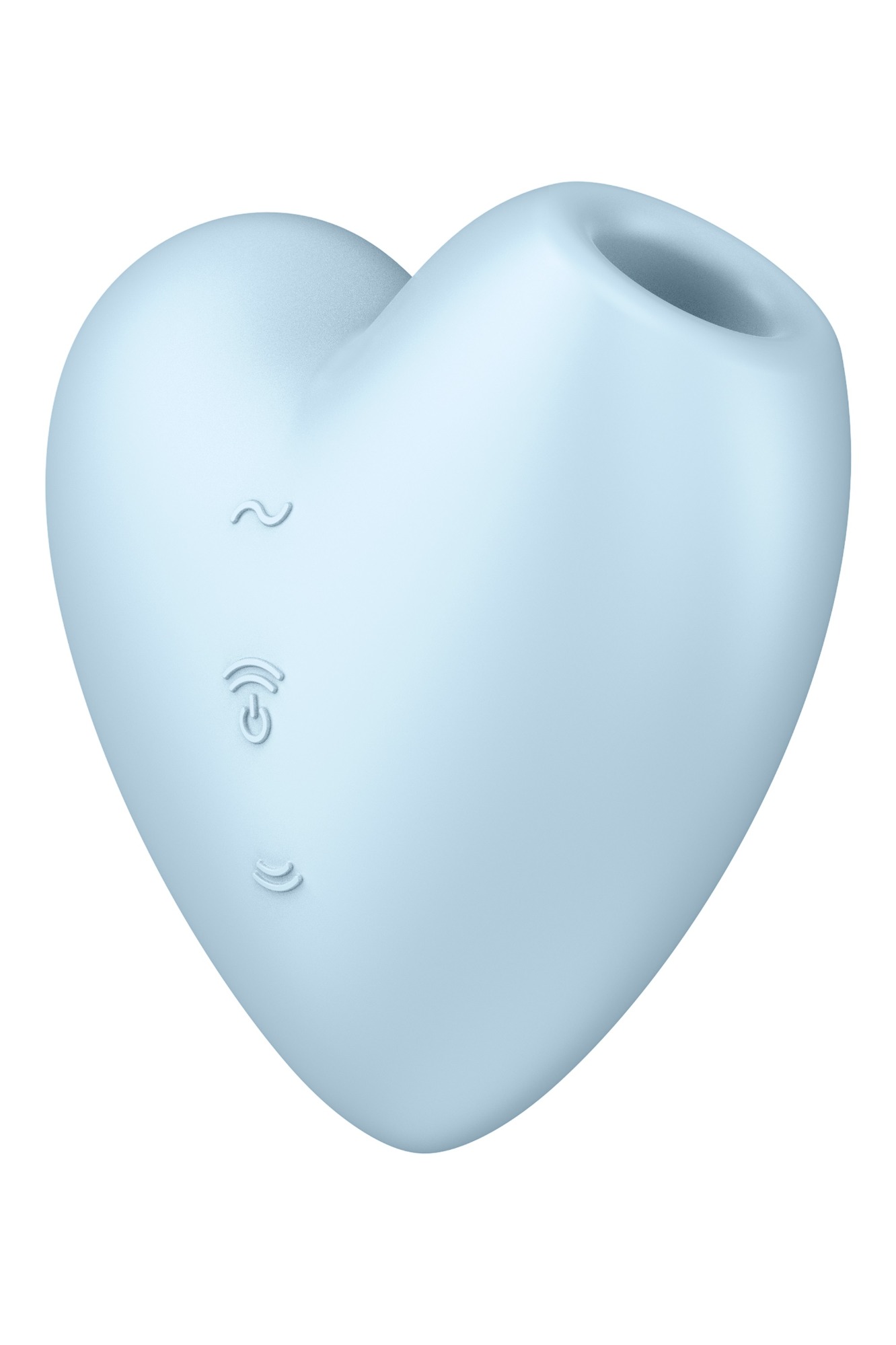 Stimulator Clitoris Cutie Heart Air Pulse Stimulator+Vibration, Silicon, USB, Albastru, #2, Erotic24.ro
