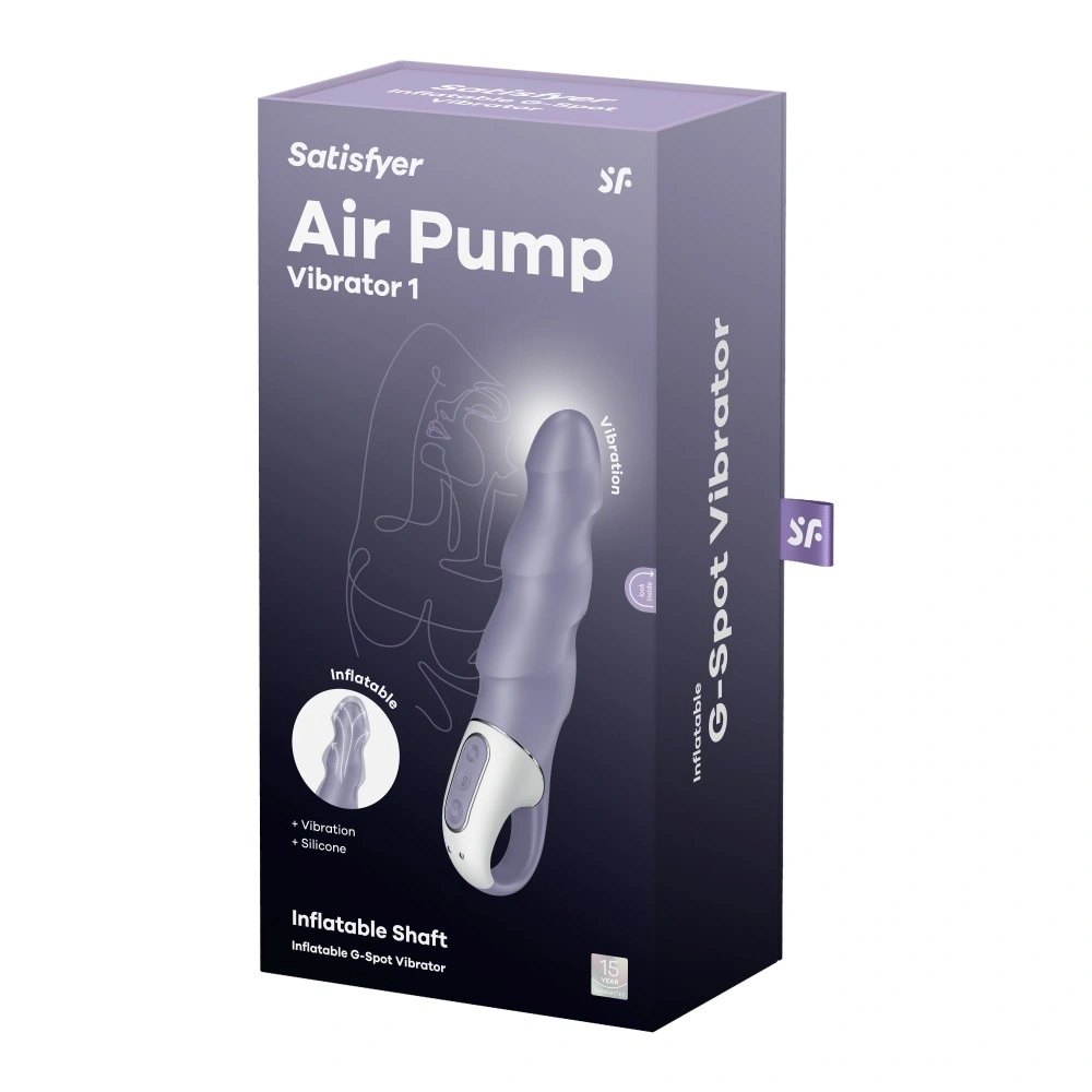 Vibrator Gonflabil Air Pump Vibrator 1, 12 Moduri Vibratii, Silicon, USB, Mov, 20.4 cm, #6, Erotic24.ro
