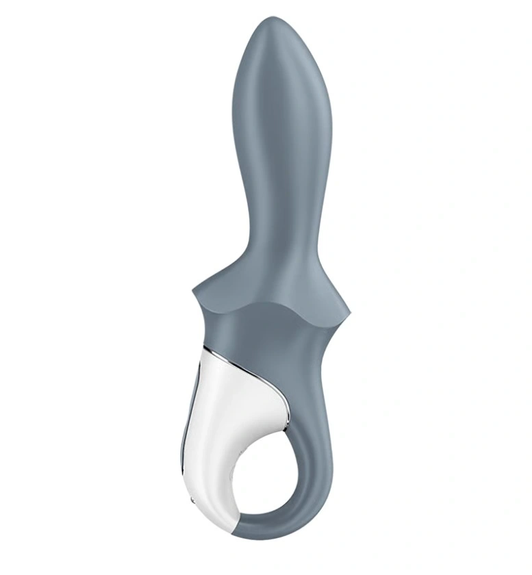 Vibrator Gonflabil Air Pump Booty 1, 12 Moduri Vibratii, Silicon, USB, Gri, 18.7 cm, #2, Erotic24.ro