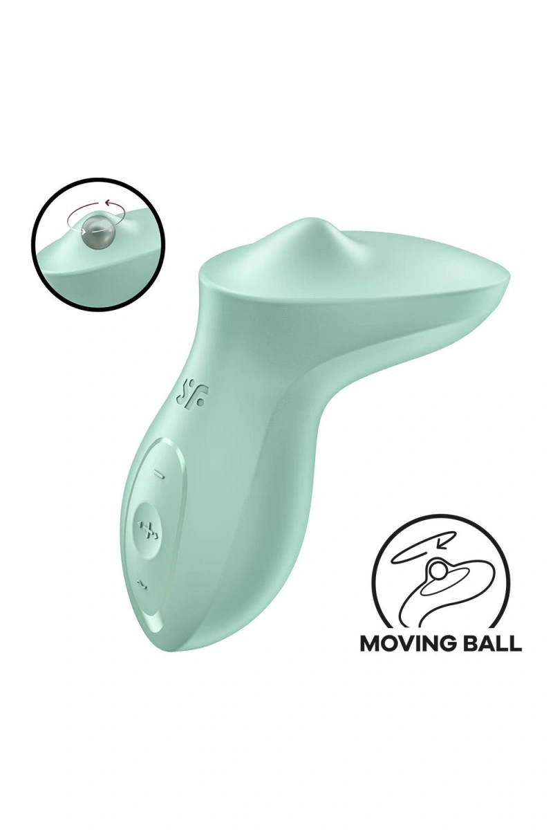 Stimulator Exciterrr, 10 Moduri Vibratii, 13 Moduri de Miscare Bila, Silicon, USB, Verde, #1, Erotic24.ro