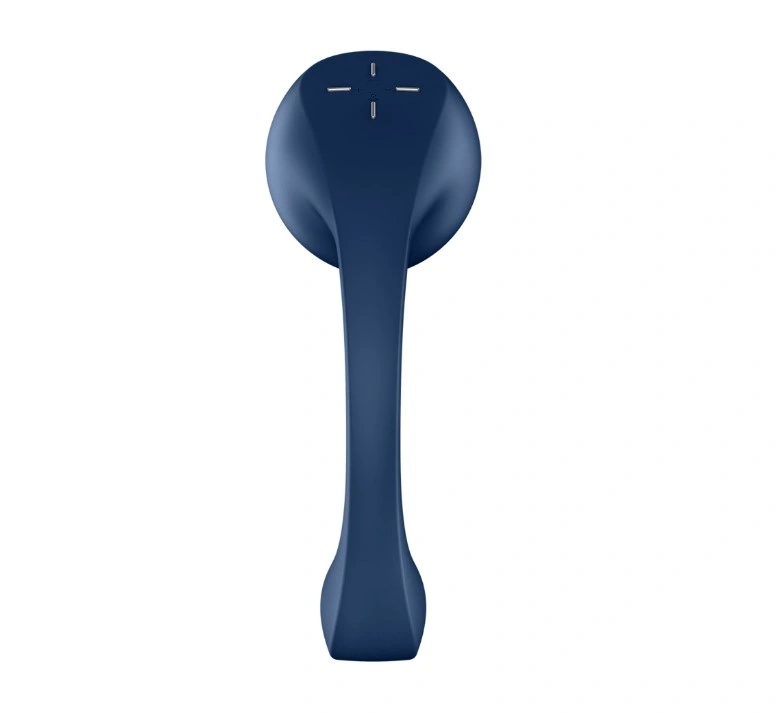 Stimulator Dual Pro+ Wave 4, Bluetooth Control, Robotic G-Spot Stimulation, Air Pulse, Silicon, USB, Albastru, #2, Erotic24.ro