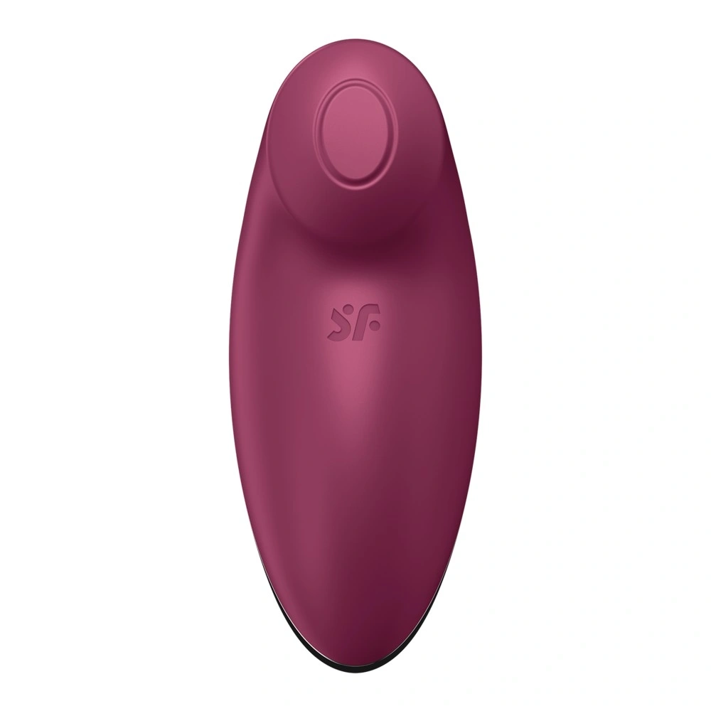 Vibrator Clitoridian Tap&Climax 2, Silicon, USB, Rosu, 11 cm, #3, Erotic24.ro