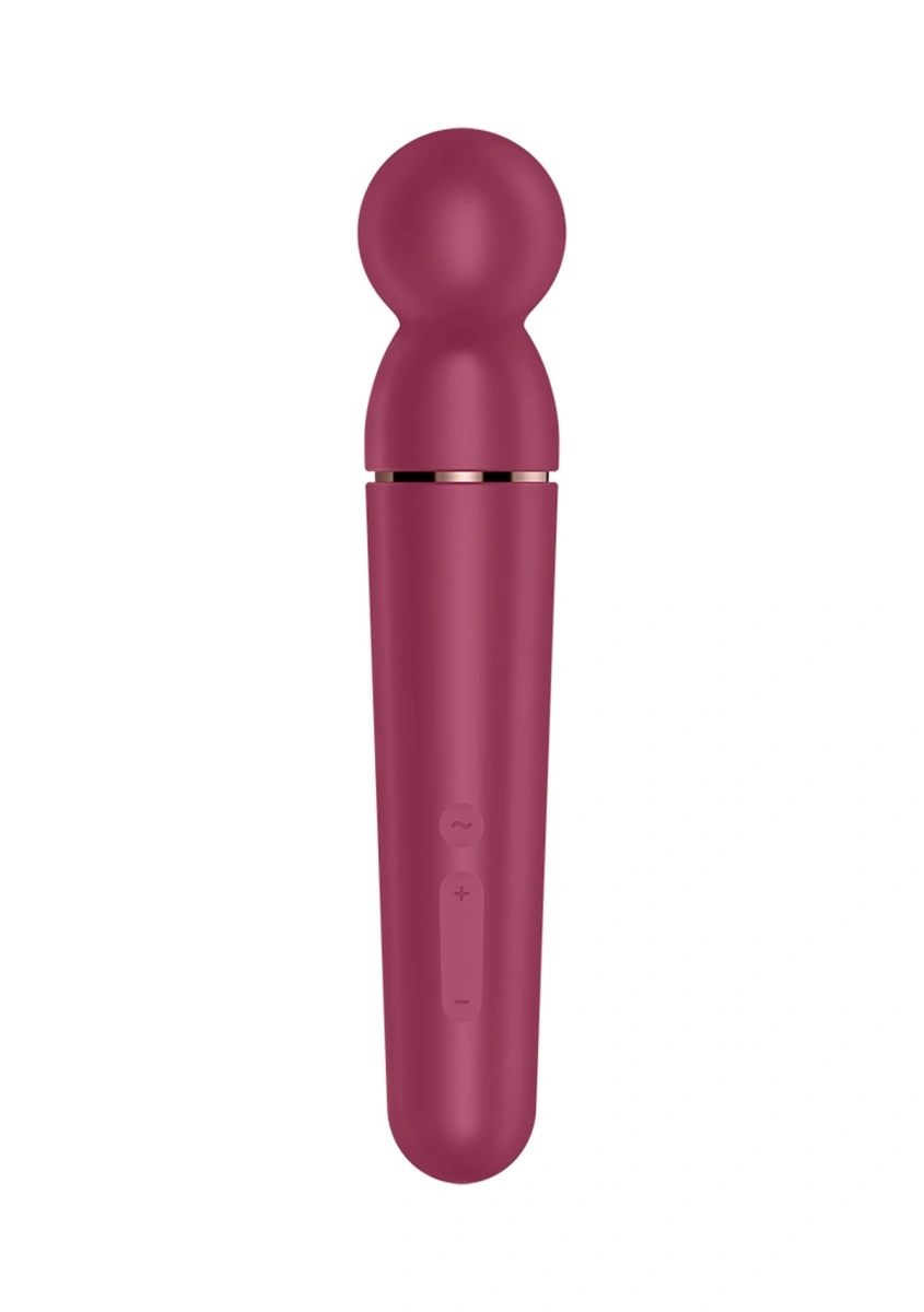 Vibrator Planet Wand-er, 60 Combinatii Stimulatoare, Silicon, USB, Visiniu, #3, Erotic24.ro
