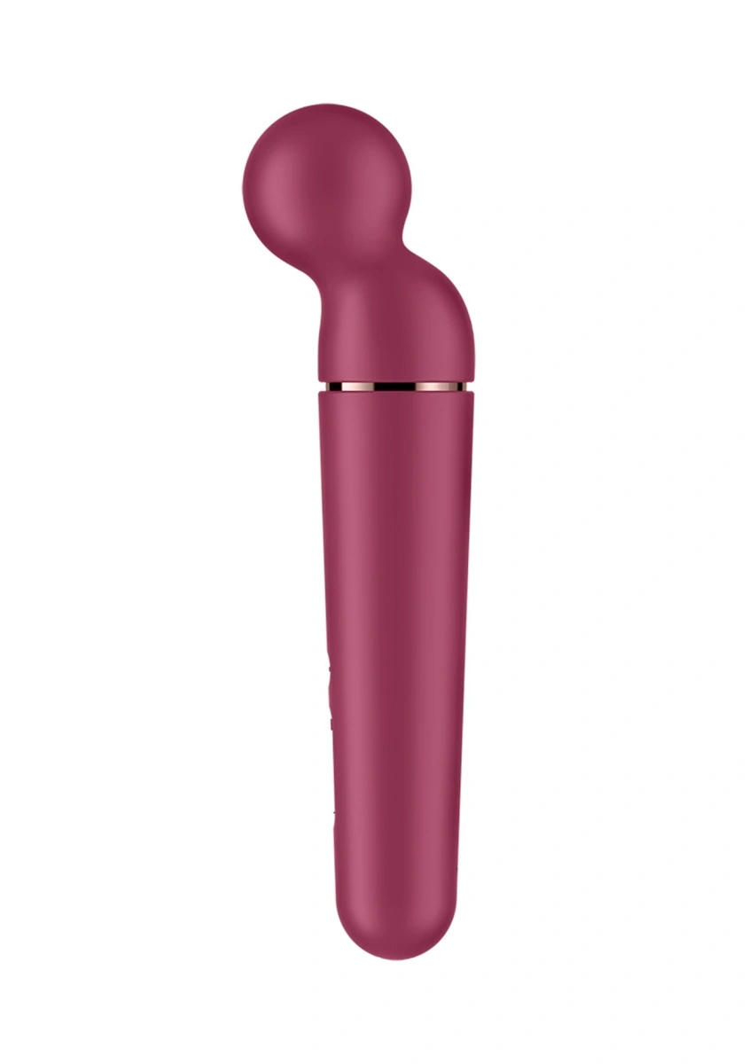 Vibrator Planet Wand-er, 60 Combinatii Stimulatoare, Silicon, USB, Visiniu, #4, Erotic24.ro