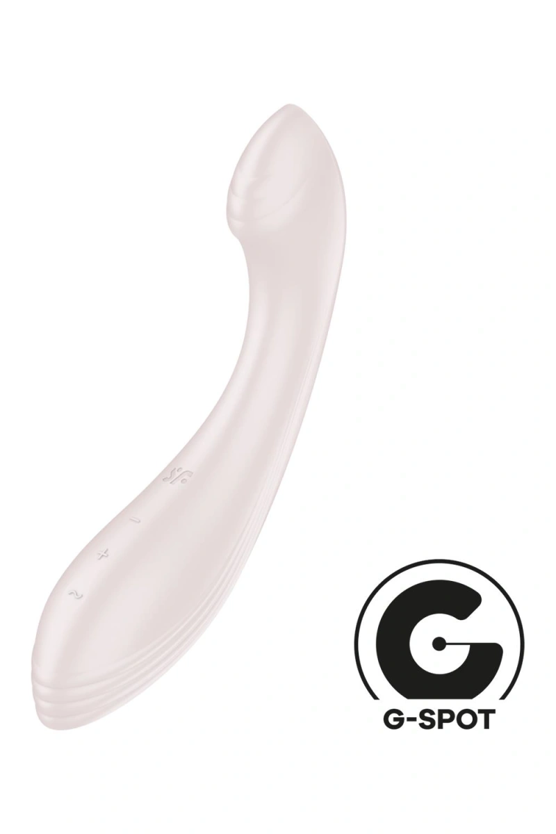 Vibrator G-Force, Punctul G, 50 Programe Vibratii, Silicon, USB, Bej, 21 cm
