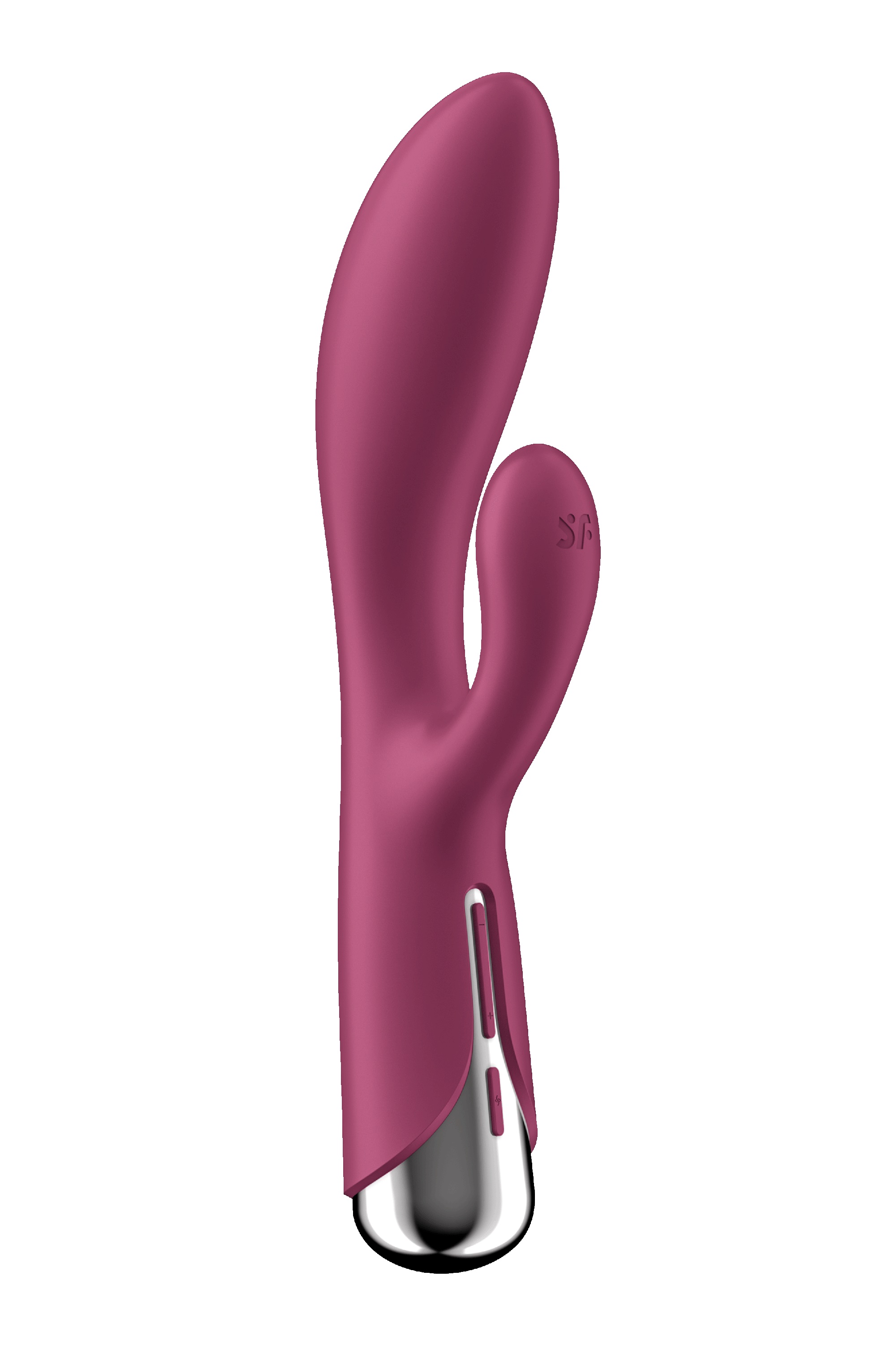 Vibrator Iepuras Spinning Rabbit 1, 12 Moduri Vibratii, 5 Moduri Rotatii, Silicon, USB, Rosu, 20 cm, #3, Erotic24.ro