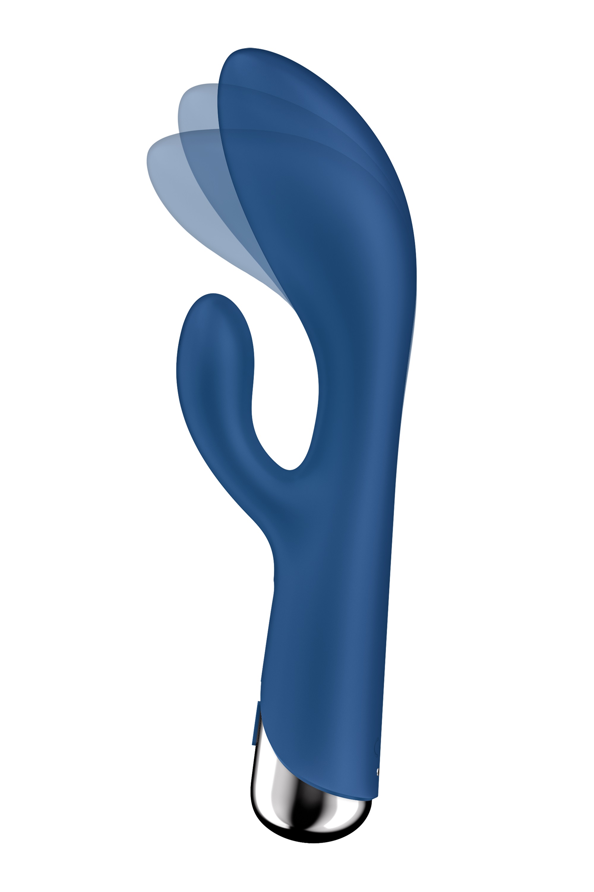 Vibrator Iepuras Spinning Rabbit 1, 12 Moduri Vibratii, 5 Moduri Rotatii, Silicon, USB, Albastru, 20 cm, #2, Erotic24.ro