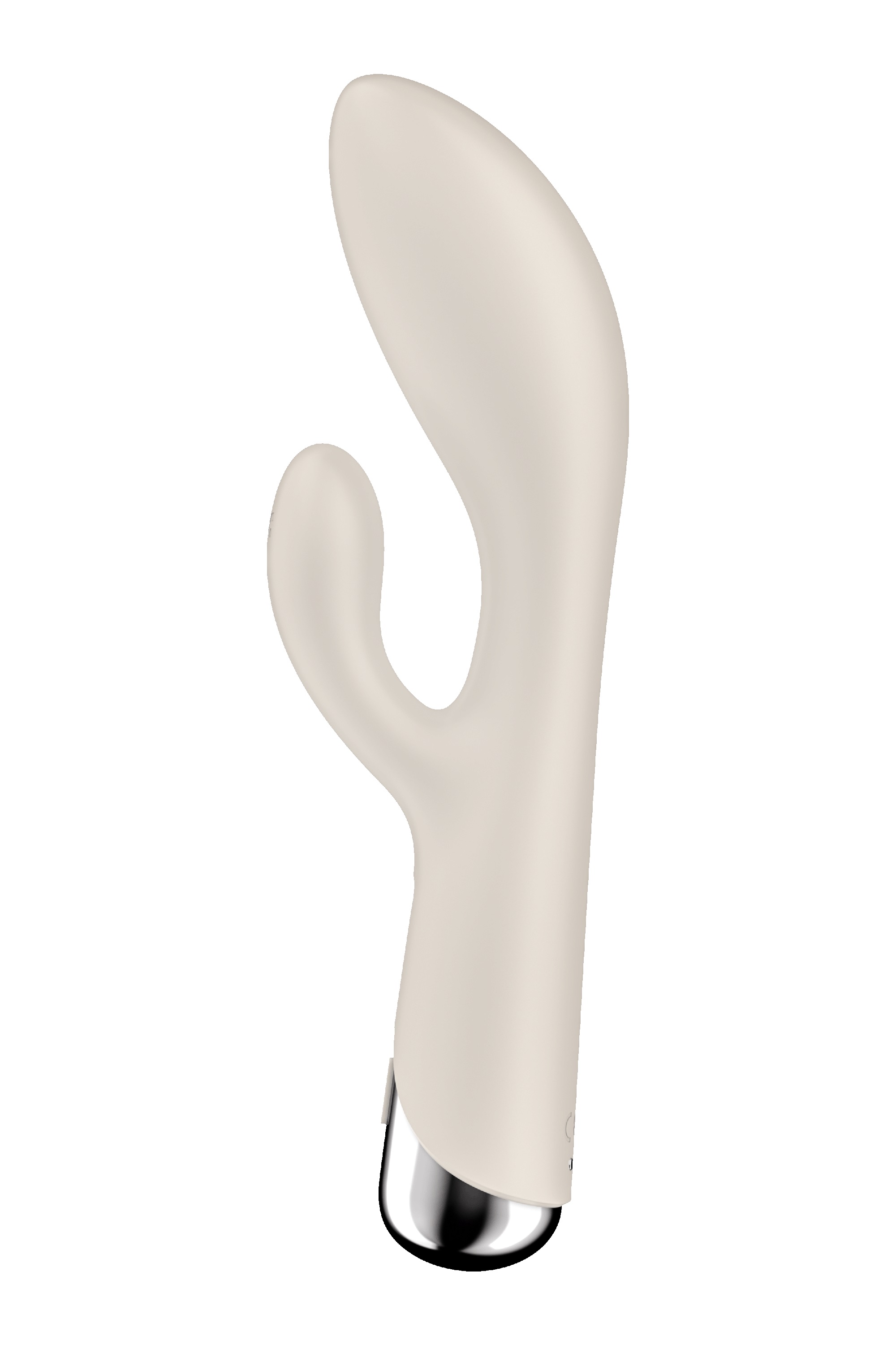 Vibrator Iepuras Spinning Rabbit 1, 12 Moduri Vibratii, 5 Moduri Rotatii, Silicon, USB, Bej, 20 cm, #4, Erotic24.ro