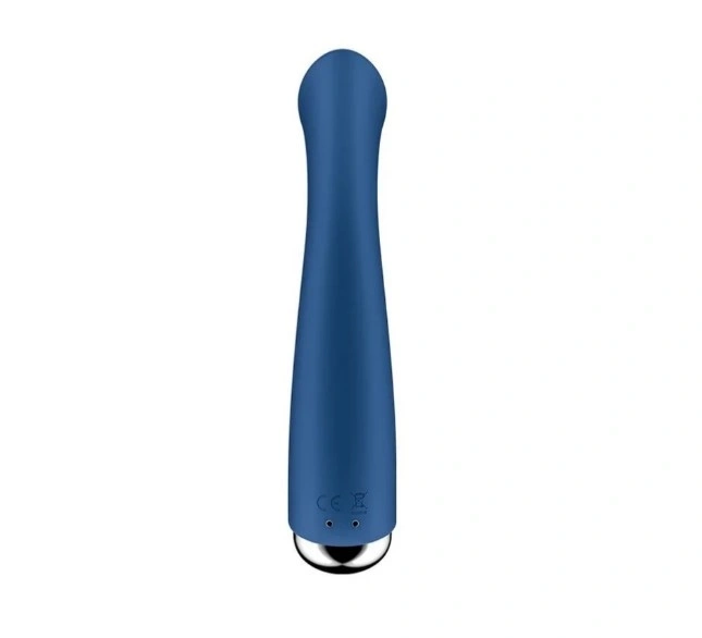 Vibrator Spinning G-Spot 1, 12 Programe de Vibratii, 5 Programe de Rotatii, Silicon, USB, Albastru, 16.5 cm, #4, Erotic24.ro