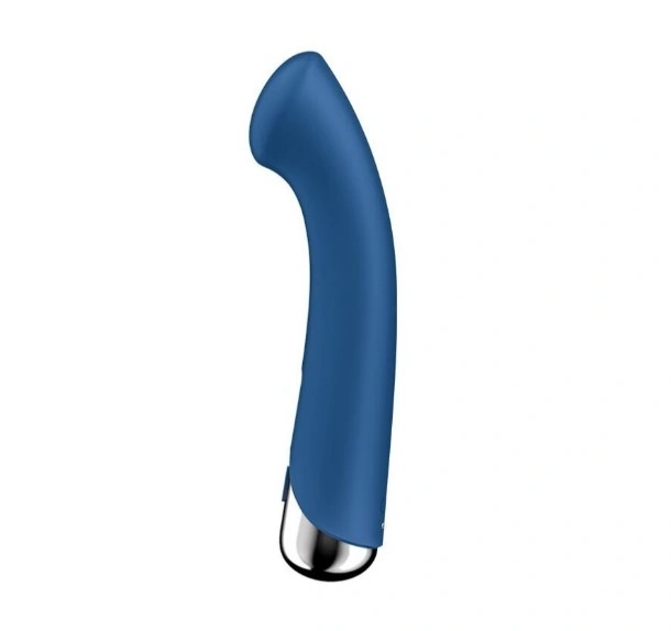 Vibrator Spinning G-Spot 1, 12 Programe de Vibratii, 5 Programe de Rotatii, Silicon, USB, Albastru, 16.5 cm, #2, Erotic24.ro