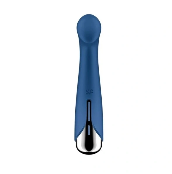 Vibrator Spinning G-Spot 1, 12 Programe de Vibratii, 5 Programe de Rotatii, Silicon, USB, Albastru, 16.5 cm, #3, Erotic24.ro