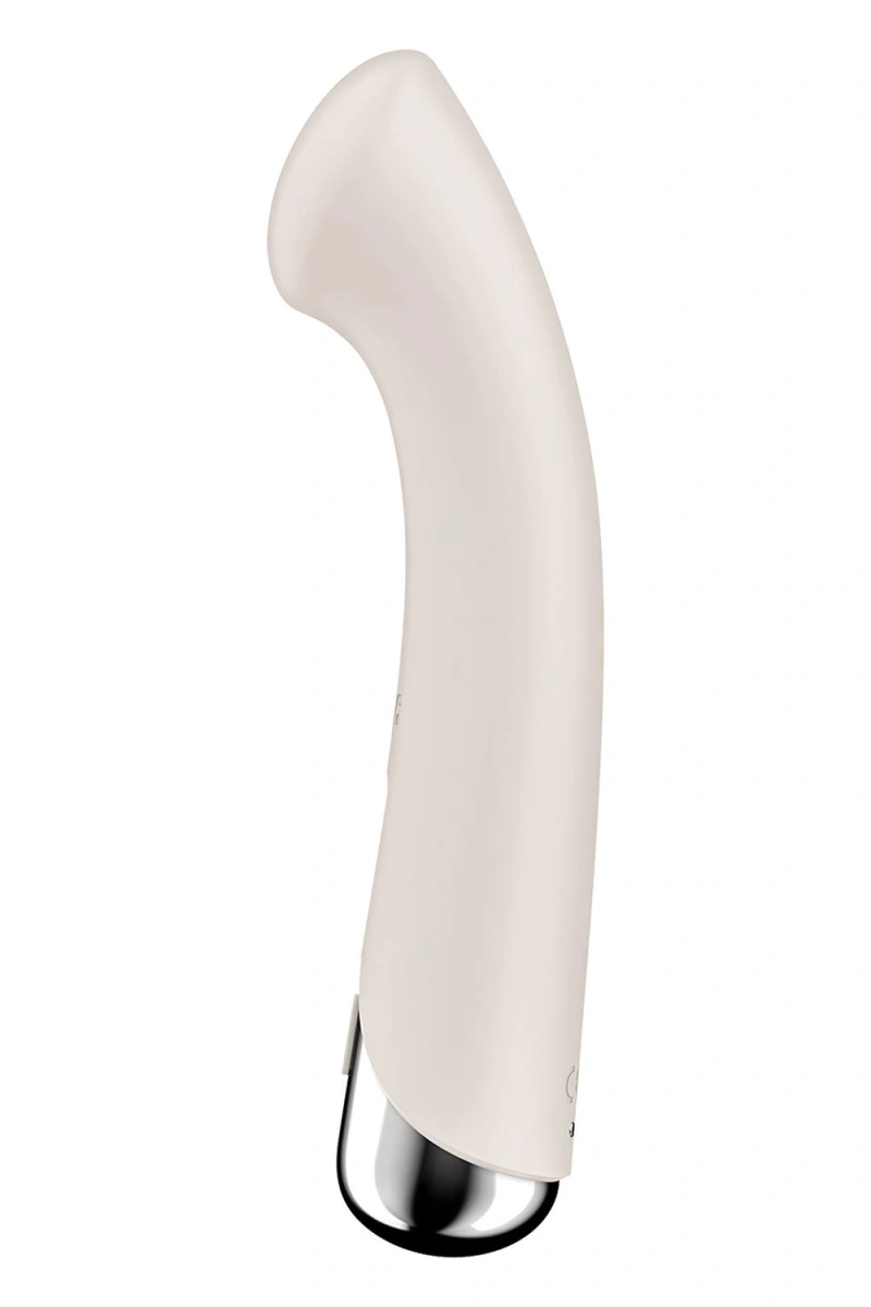 Vibrator Spinning G-Spot 1, 12 Programe de Vibratii, 5 Programe de Rotatii, Silicon, USB, Bej, 16.5 cm, #4, Erotic24.ro