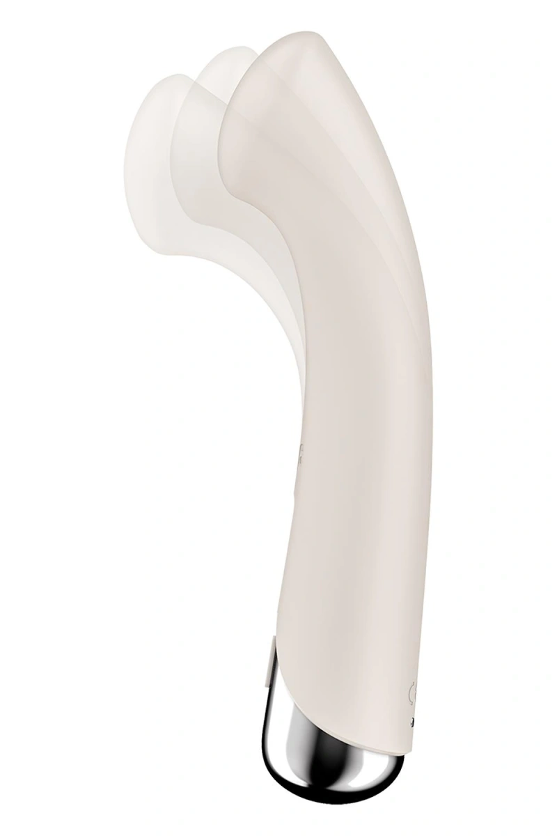 Vibrator Spinning G-Spot 1, 12 Programe de Vibratii, 5 Programe de Rotatii, Silicon, USB, Bej, 16.5 cm, #3, Erotic24.ro