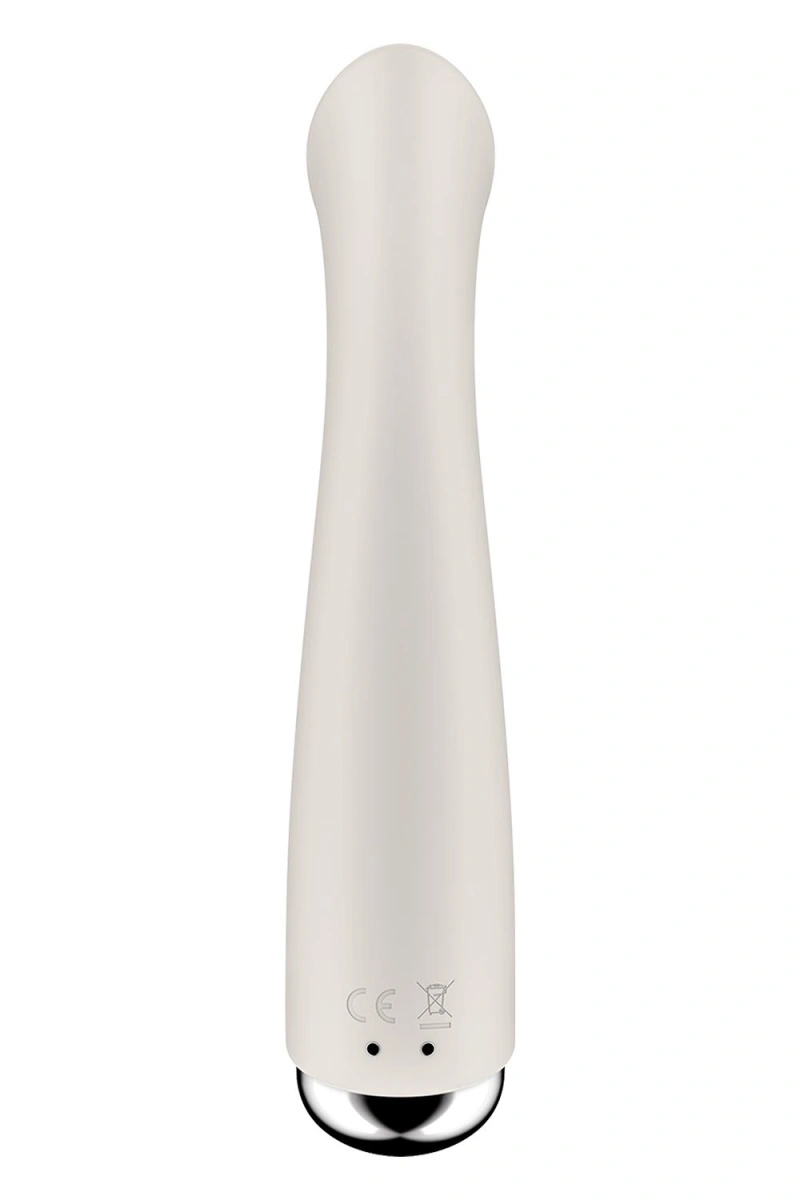 Vibrator Spinning G-Spot 1, 12 Programe de Vibratii, 5 Programe de Rotatii, Silicon, USB, Bej, 16.5 cm, #6, Erotic24.ro