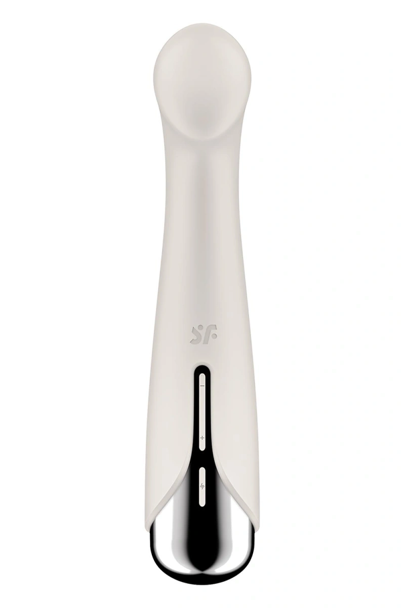 Vibrator Spinning G-Spot 1, 12 Programe de Vibratii, 5 Programe de Rotatii, Silicon, USB, Bej, 16.5 cm, #5, Erotic24.ro