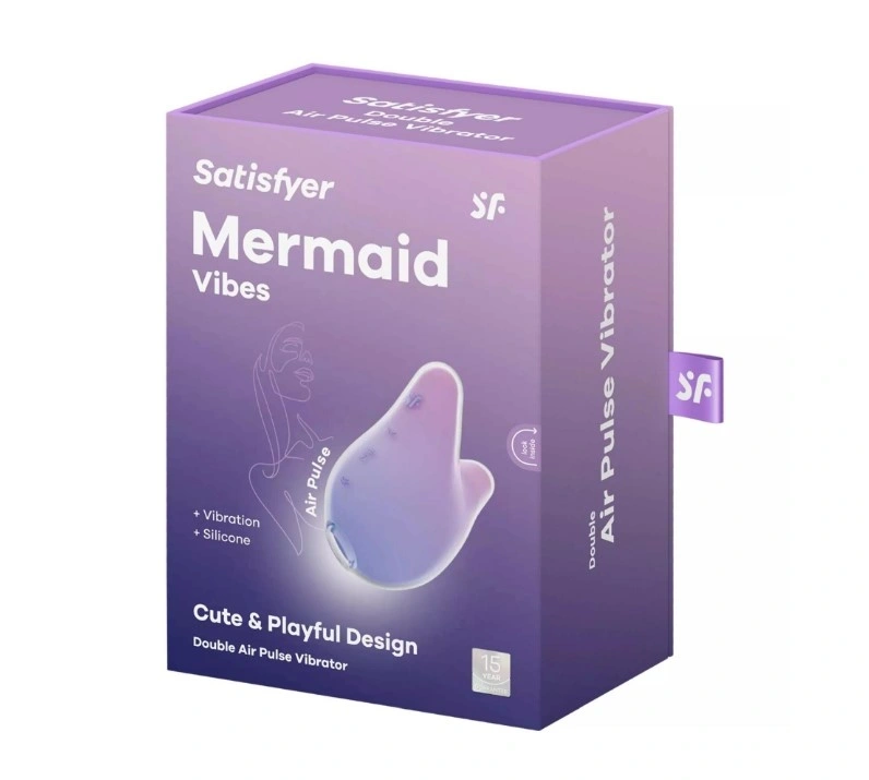 Vibrator Mermaid Vibes, Air Pulse, 11 Programe Suctiune, Silicon, USB, Mov, #6, Erotic24.ro