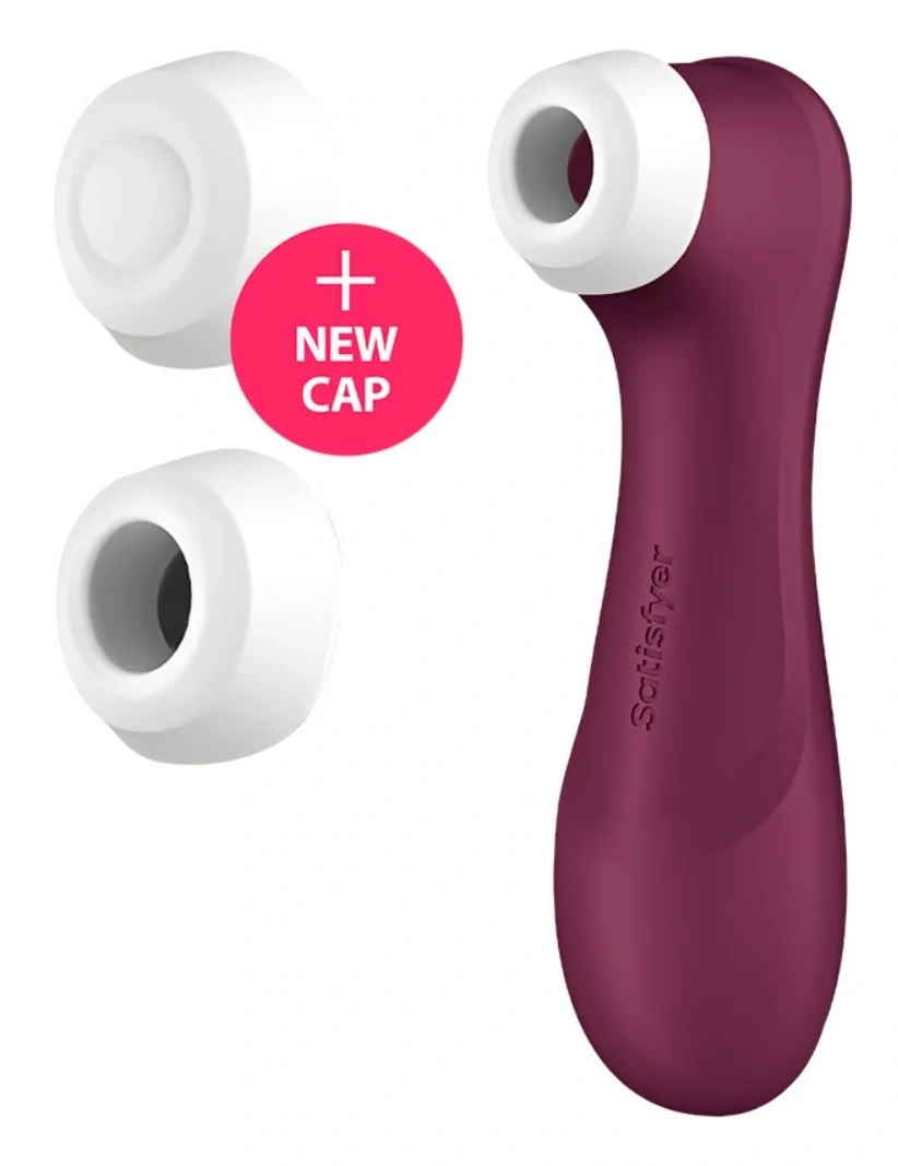 Stimulator Pro 2 Generation 3, 11 Viteze Suctiune, 12 Moduri Vibratii, Silicon, USB, IPX 7, Visiniu