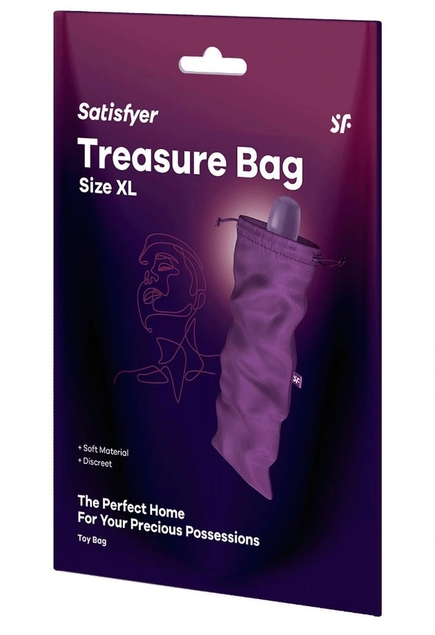 Saculet Depozitare Treasure Bag XL, Violet, #4, Erotic24.ro