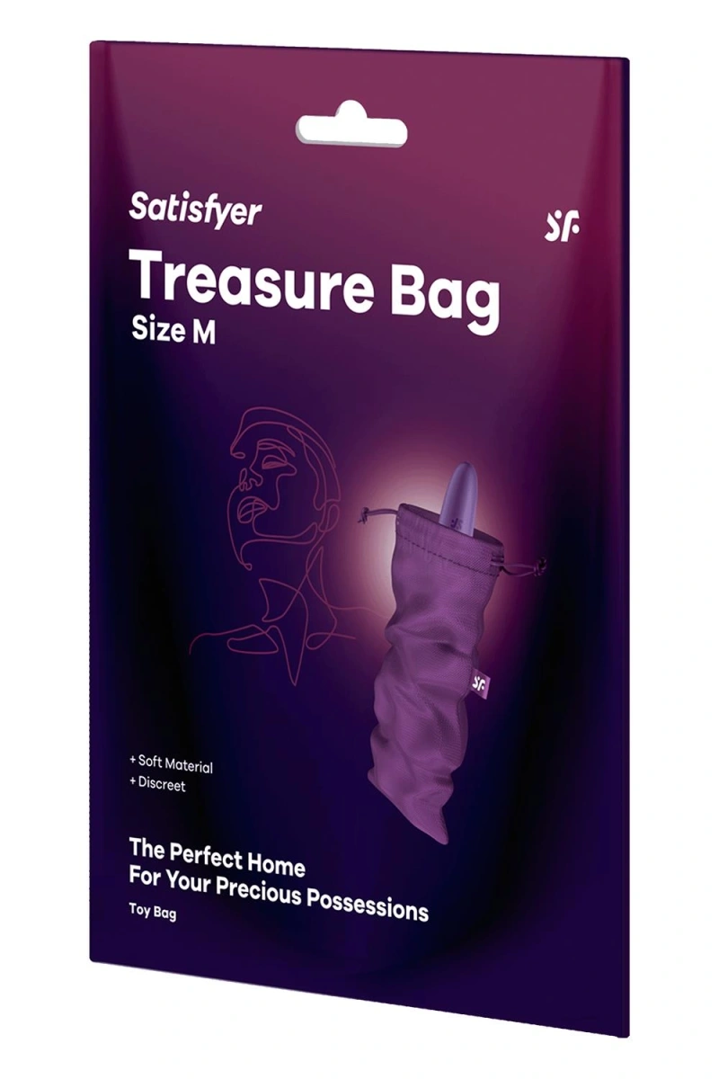 Saculet Depozitare Treasure Bag M, Violet, #4, Erotic24.ro