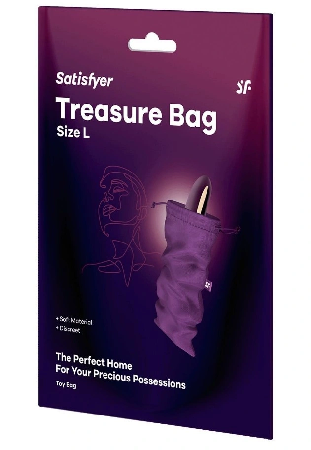 Saculet Depozitare Treasure Bag L, Violet, #4, Erotic24.ro