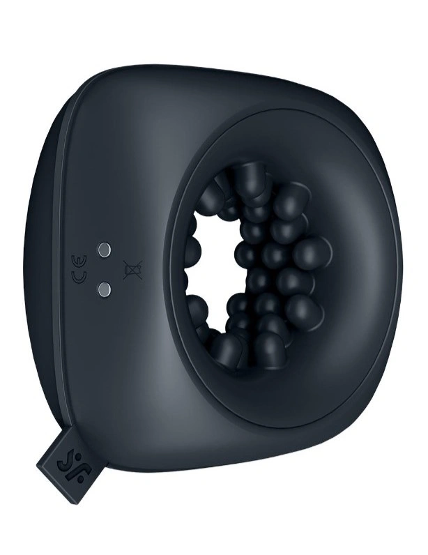 Masturbator Satisfyer Ring Stroker, 12 Moduri Vibratii, Silicon, IPX7, USB, Negru, Nr. 5, Erotic24.ro
