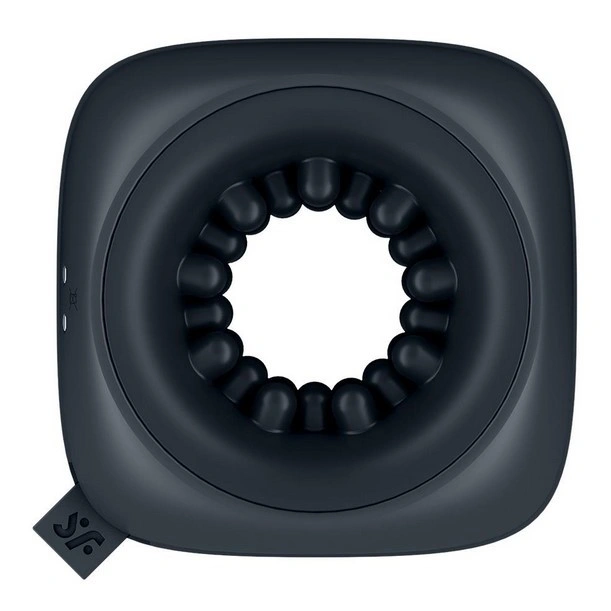Masturbator Satisfyer Ring Stroker, 12 Moduri Vibratii, Silicon, IPX7, USB, Negru, Nr. 4, Erotic24.ro