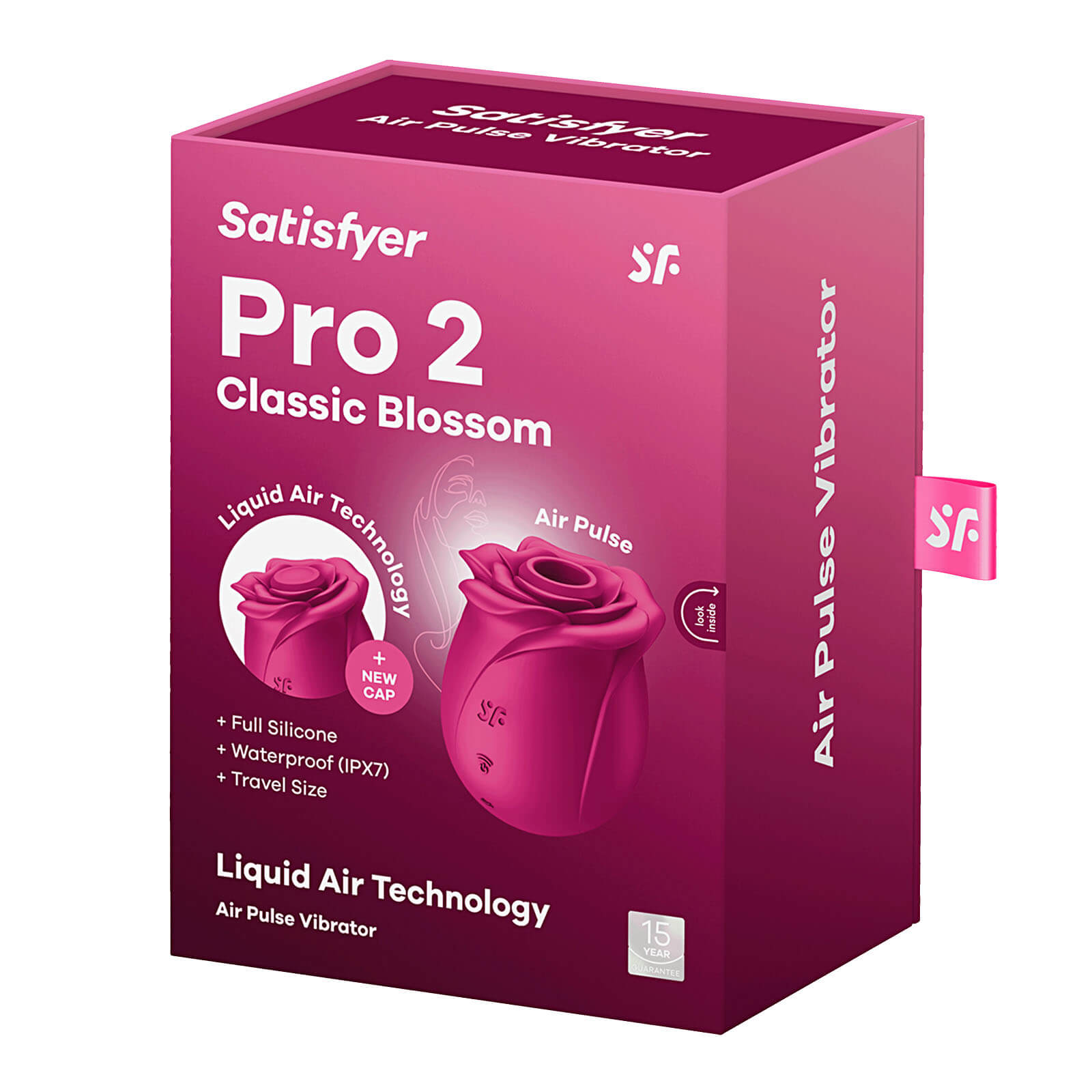Stimulator Clitoris Pro 2 Classic Blossom, 11 Viteze Suctiune, Silicon, USB, Rosu, #7, Erotic24.ro