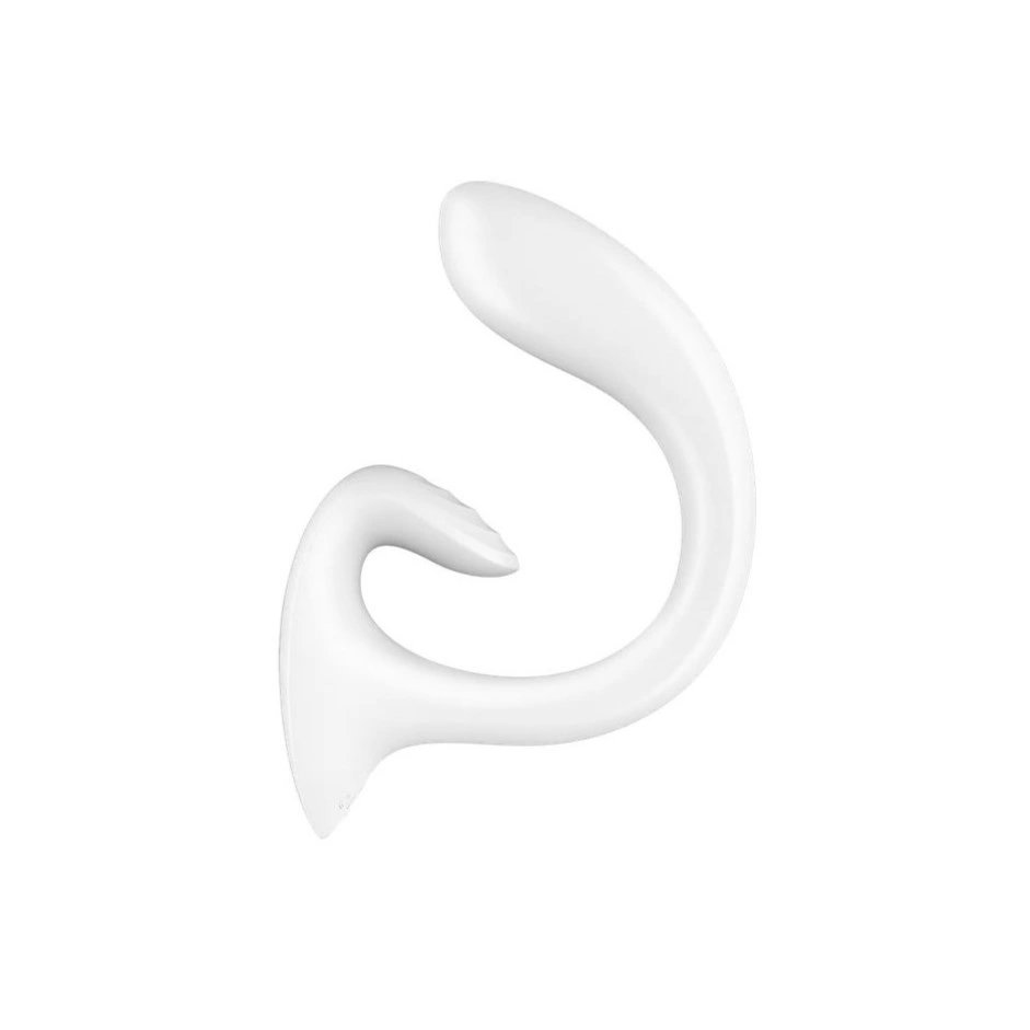 Vibrator Iepuras G for Goddess 1 Satisfyer, 12 Moduri Vibratii, Silicon, USB, Alb, 18.5 cm, Nr. 3, Erotic24.ro