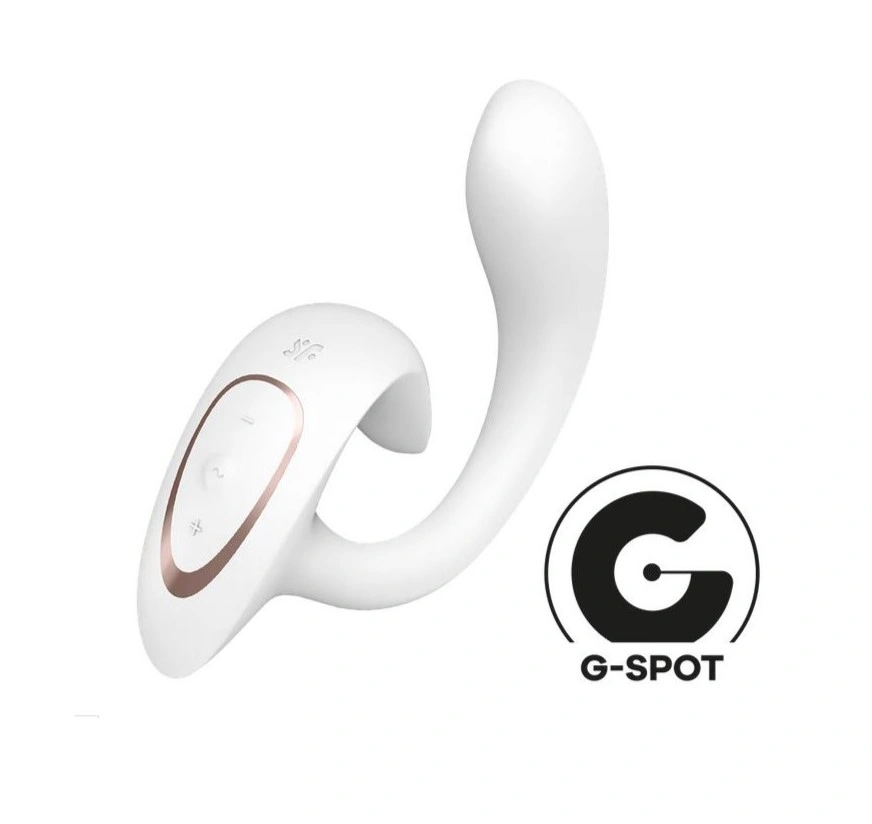 Vibrator Iepuras G for Goddess 1 Satisfyer, 12 Moduri Vibratii, Silicon, USB, Alb, 18.5 cm, Nr. 2, Erotic24.ro