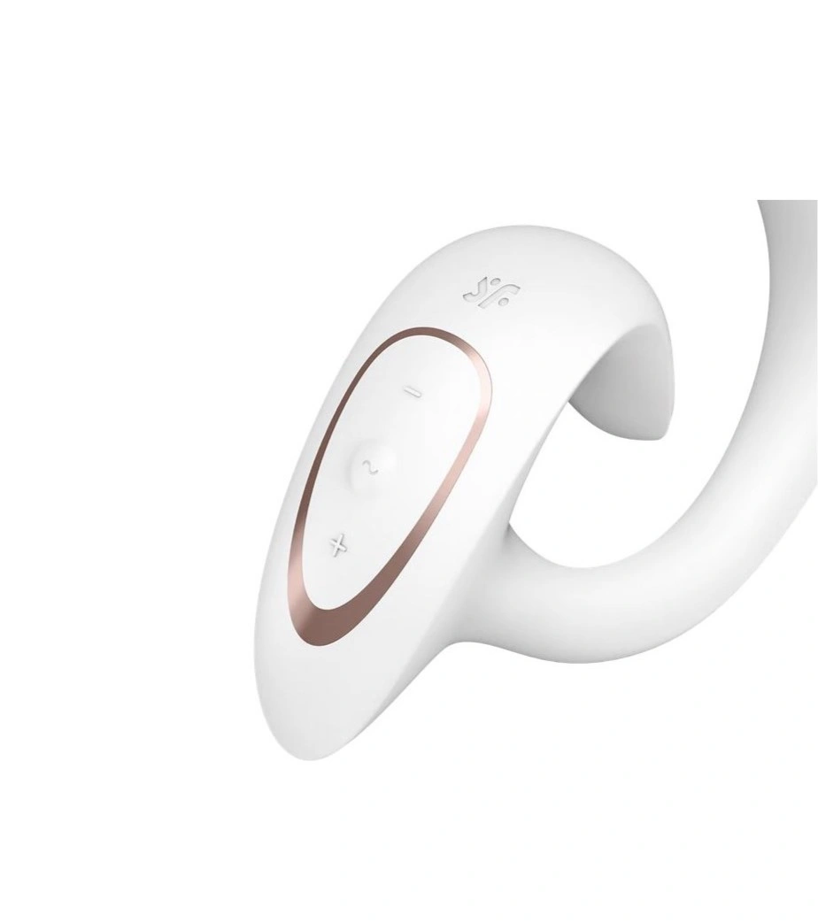 Vibrator Iepuras G for Goddess 1 Satisfyer, 12 Moduri Vibratii, Silicon, USB, Alb, 18.5 cm, Nr. 4, Erotic24.ro