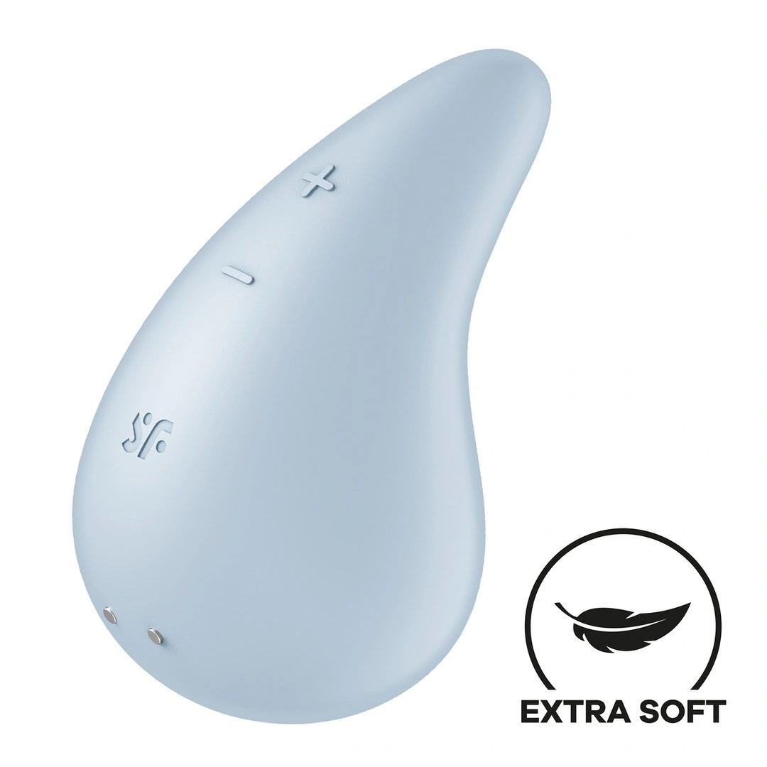 Vibrator Dew Drop, 12 Moduri Vibratii, Silicon, USB, Albastru