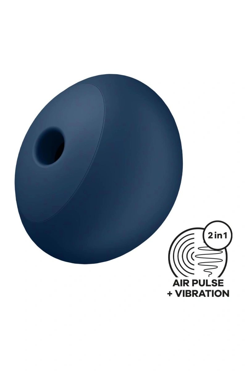 Stimulator Air Power 4, 12 Moduri Vibratii, 11 Moduri Suctiune, Silicon, USB, Albastru