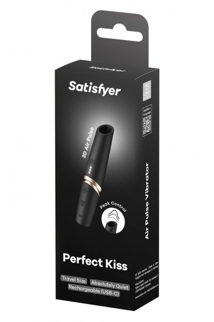 Vibrator Perfect Kiss, 30 Programe Suctiune, USB, Negru, 14.5 cm, #5, Erotic24.ro