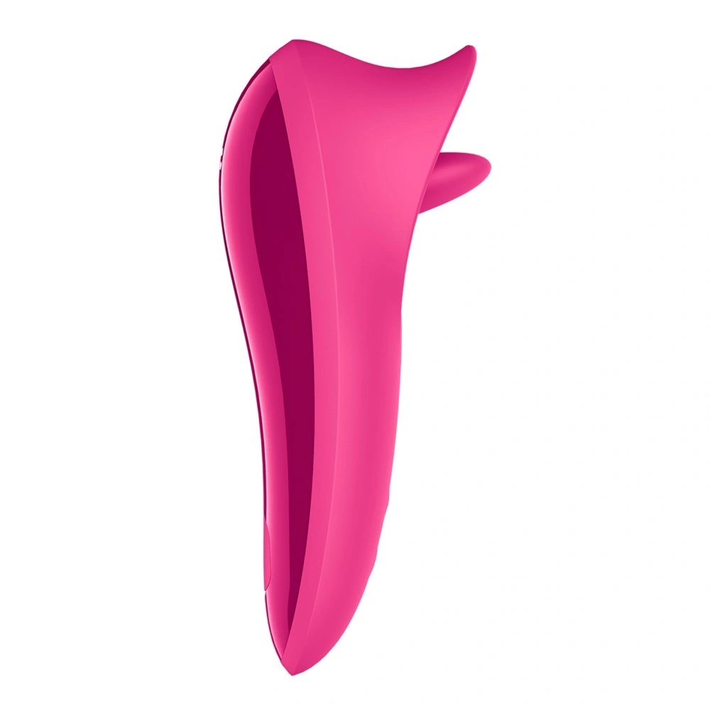 Stimulator Tongue Master, 9 Moduri Vibratii, 9 Moduri Licking, Silicon, USB, Fucsia, 14.4 cm, #2, Erotic24.ro
