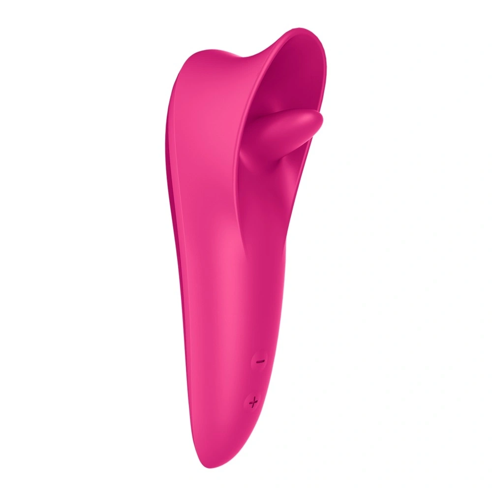 Stimulator Tongue Master, 9 Moduri Vibratii, 9 Moduri Licking, Silicon, USB, Fucsia, 14.4 cm, #1, Erotic24.ro