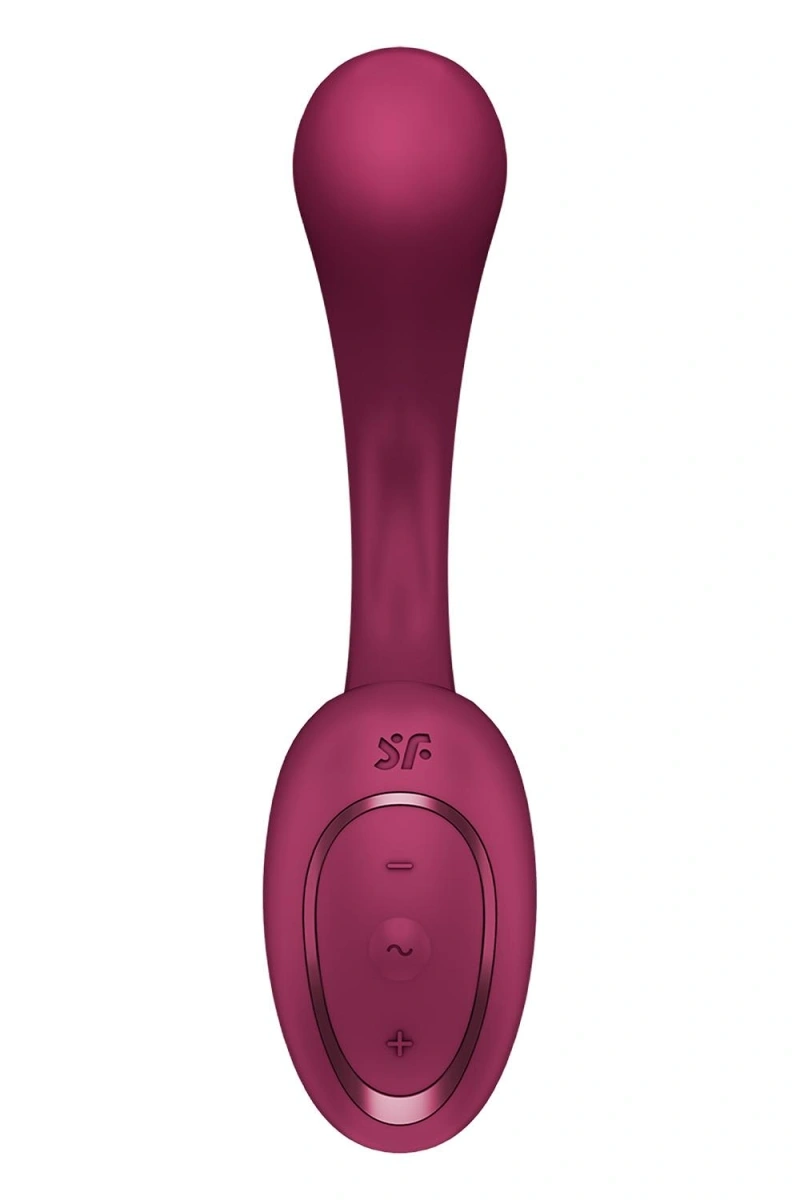 Stimulator Dual G for Goddess 2, 60 Programe Vibratii, Silicon, USB, Rosu, 25 cm, #4, Erotic24.ro