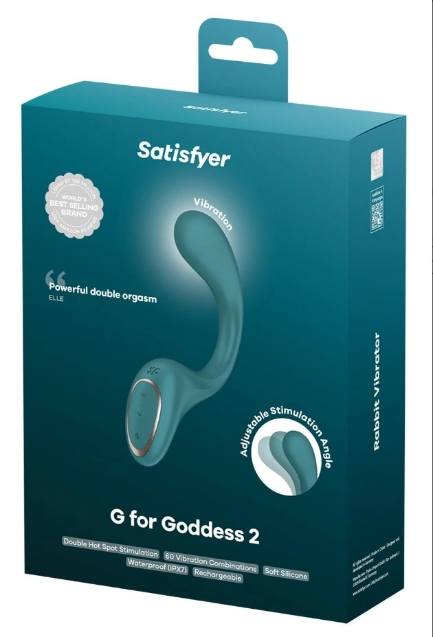 Stimulator Dual G for Goddess 2, 60 Programe Vibratii, Silicon, USB, Verde, 25 cm, #5, Erotic24.ro