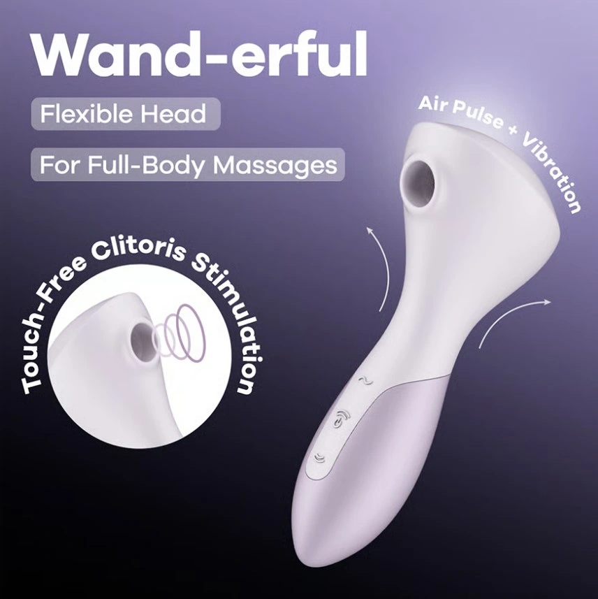 Stimulator Wand-erful, 11 Moduri Suctiune, 12 Moduri Vibratii, Silicon, USB, Mov Deschis, 15.8 cm, #1, Erotic24.ro
