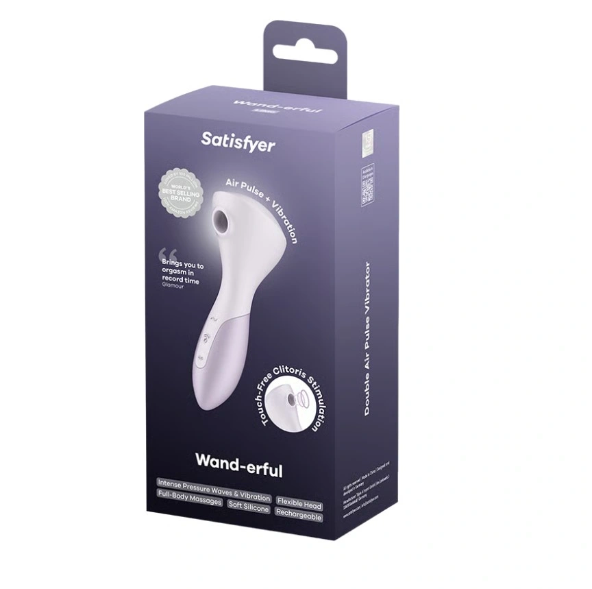 Stimulator Wand-erful, 11 Moduri Suctiune, 12 Moduri Vibratii, Silicon, USB, Mov Deschis, 15.8 cm, #5, Erotic24.ro