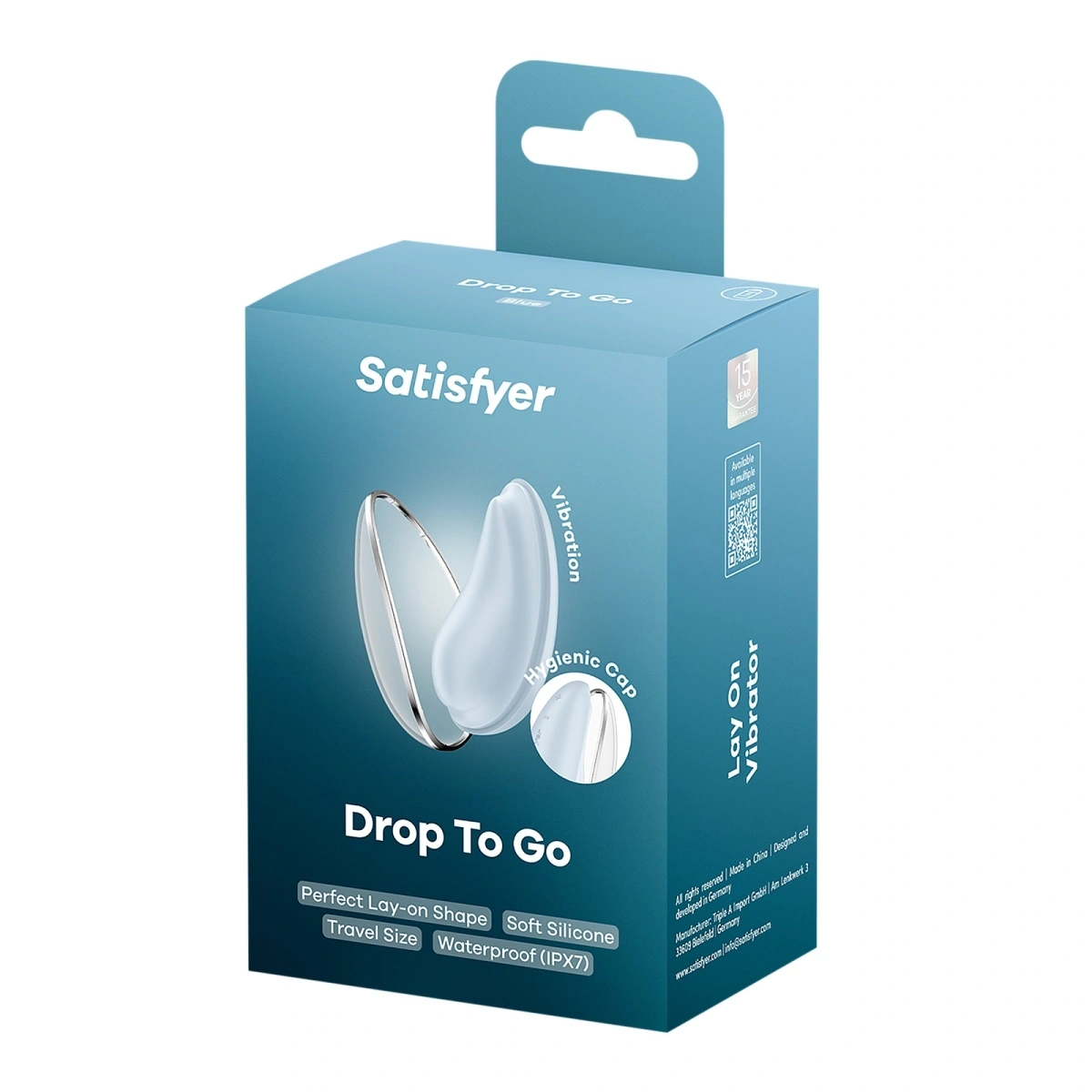 Vibrator Mini Drop To Go, 12 Moduri Vibratii, Silicon, USB, Albastru deschis, 8.5 cm, #8, Erotic24.ro
