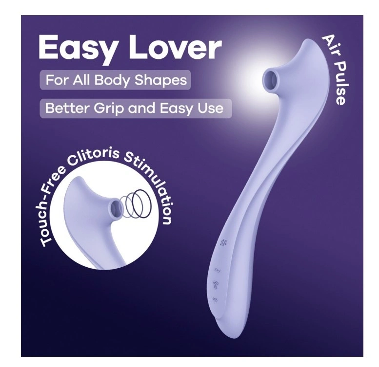 Stimulator Easy Lover, 11 Moduri Suctiune, 13 Moduri Vibratii, Silicon, USB, Mov, Nr. 5, Erotic24.ro