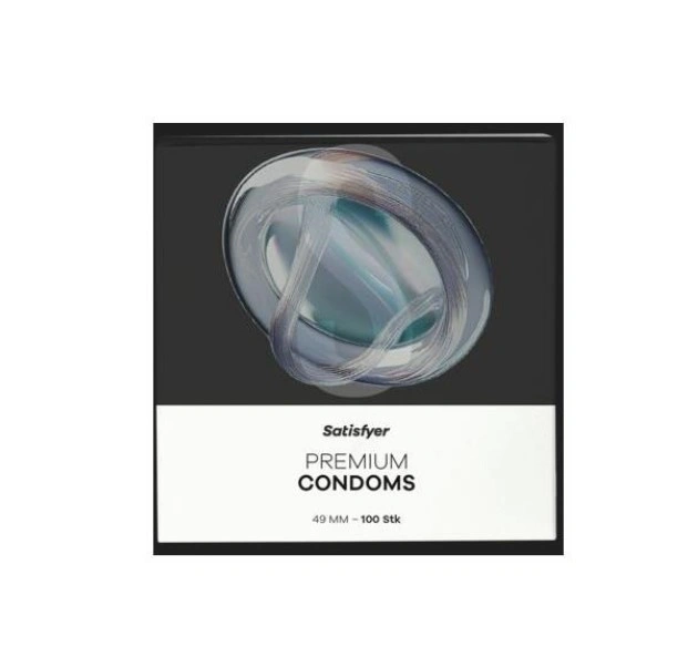Set 100 Prezervative Satisfyer din Latex, Latime 49 mm, #2, Erotic24.ro
