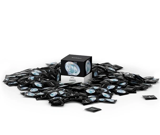 Set 100 Prezervative Satisfyer din Latex, Latime 53 mm