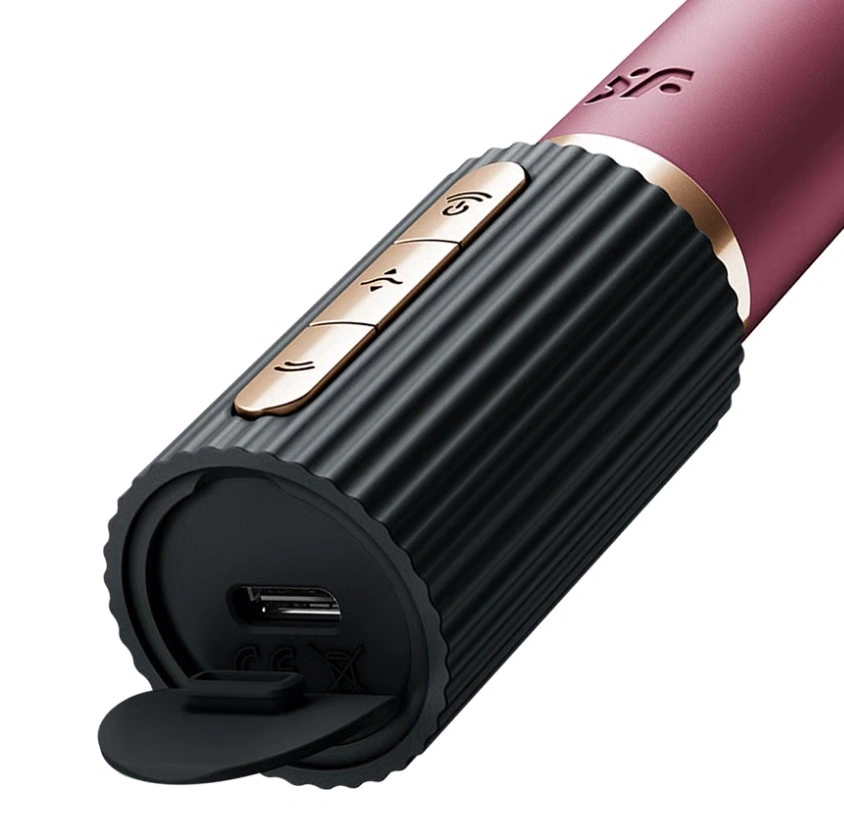 Vibrator Deep Kiss, 30 Programe Suctiune, USB, Rosu/Negru, 11.4 cm, #2, Erotic24.ro