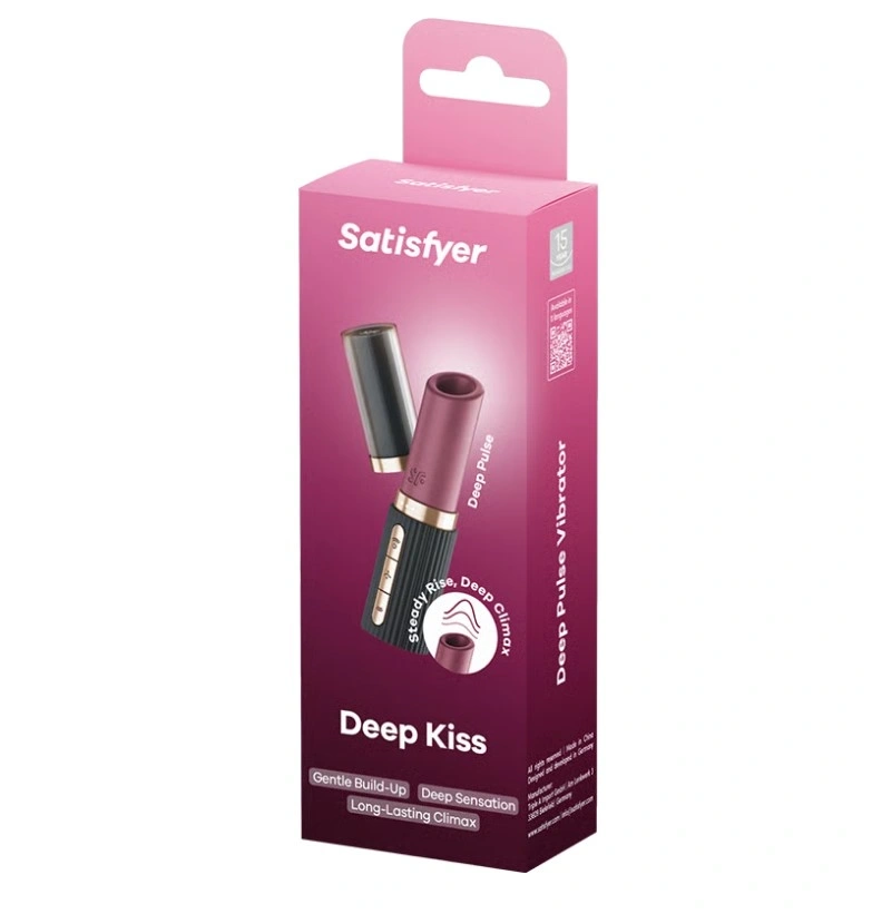 Vibrator Deep Kiss, 30 Programe Suctiune, USB, Rosu/Negru, 11.4 cm, #4, Erotic24.ro